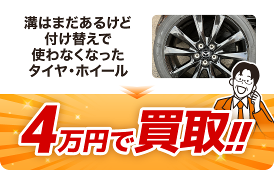 溝はまだあるけど付け替えで使わなくなったタイヤ・ホイール