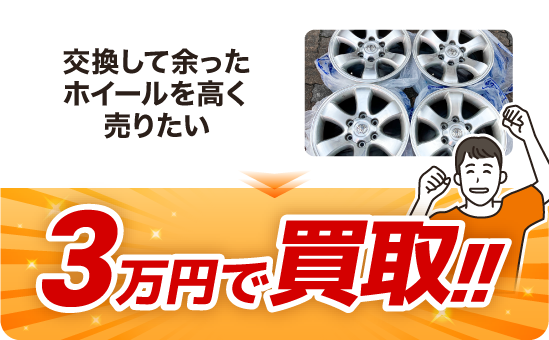 交換して余ったホイールを高く売りたい